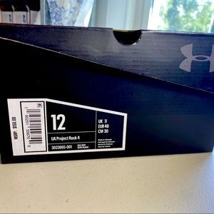 Under Armour mens athletic shoes. Size 12 Project Rock 4 NIN